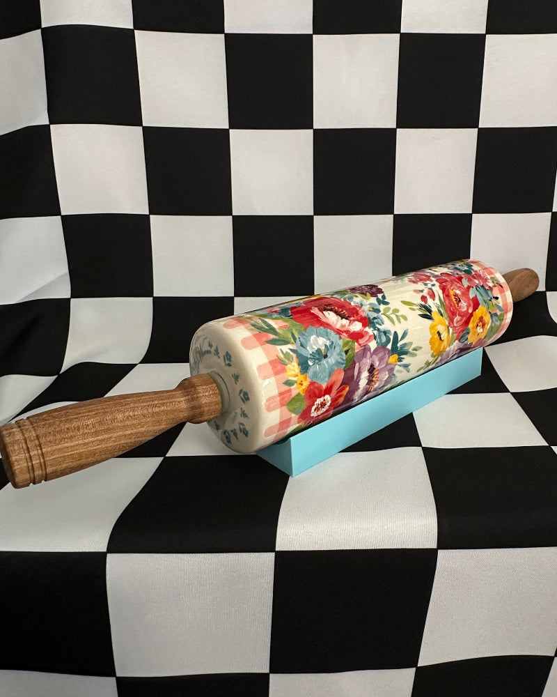 Light Blue Extra Large Rolling Pin Holder Stand - Fits Pioneer Woman Rolling Pins
