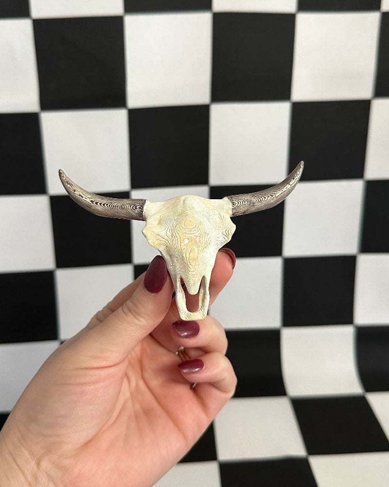 Longhorn Skull Horseshoe Magnet | Western Rustic Decor