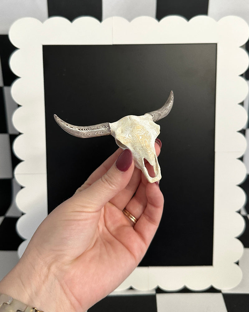 Longhorn Skull Horseshoe Magnet | Western Rustic Decor