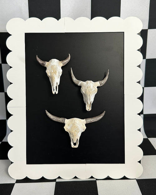 Longhorn Skull Horseshoe Magnet | Western Rustic Decor