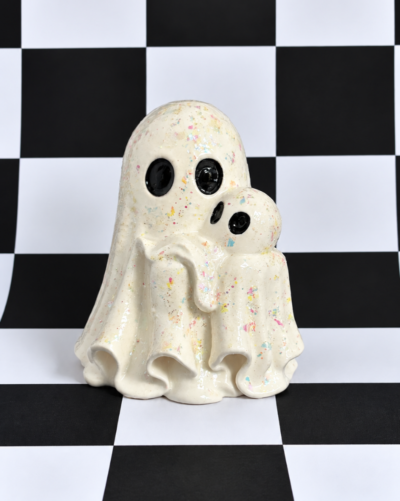 Mama Boo & Baby Boo Ghost Figurine