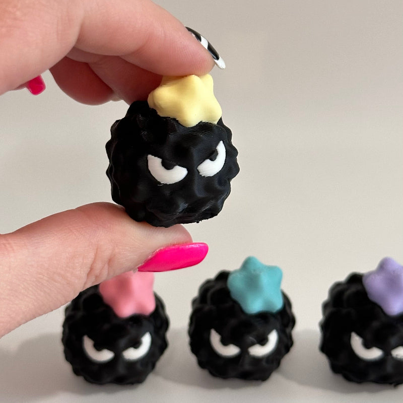 Mini Angry Emoji Soot Sprite 3D Printed Figurine Collectible