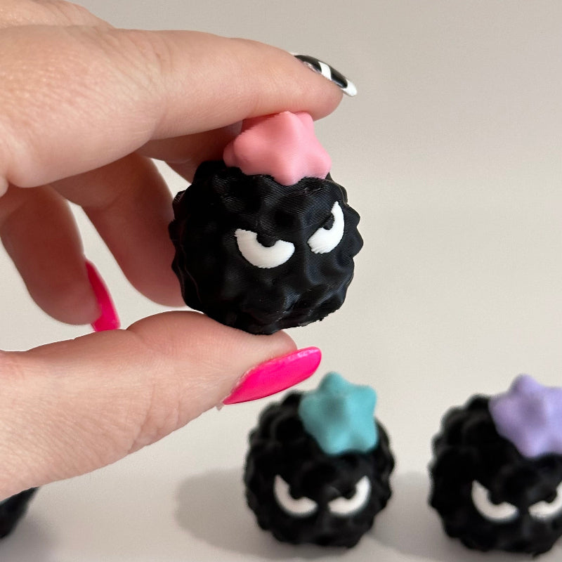Mini Angry Emoji Soot Sprite 3D Printed Figurine Collectible