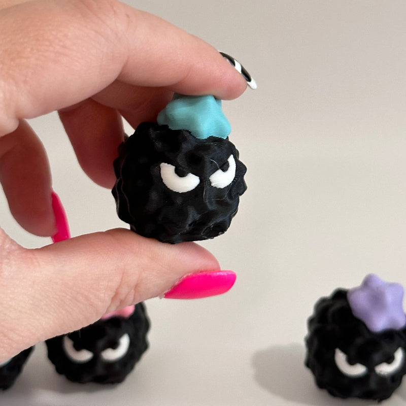 Mini Angry Emoji Soot Sprite 3D Printed Figurine Collectible