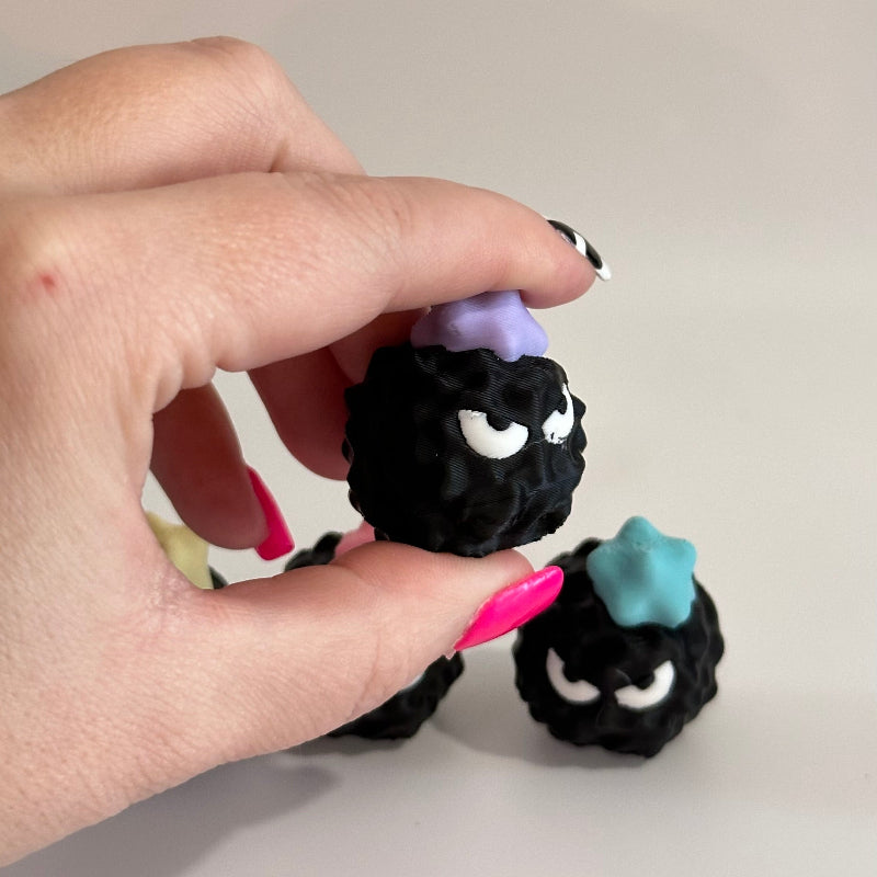 Mini Angry Emoji Soot Sprite 3D Printed Figurine Collectible