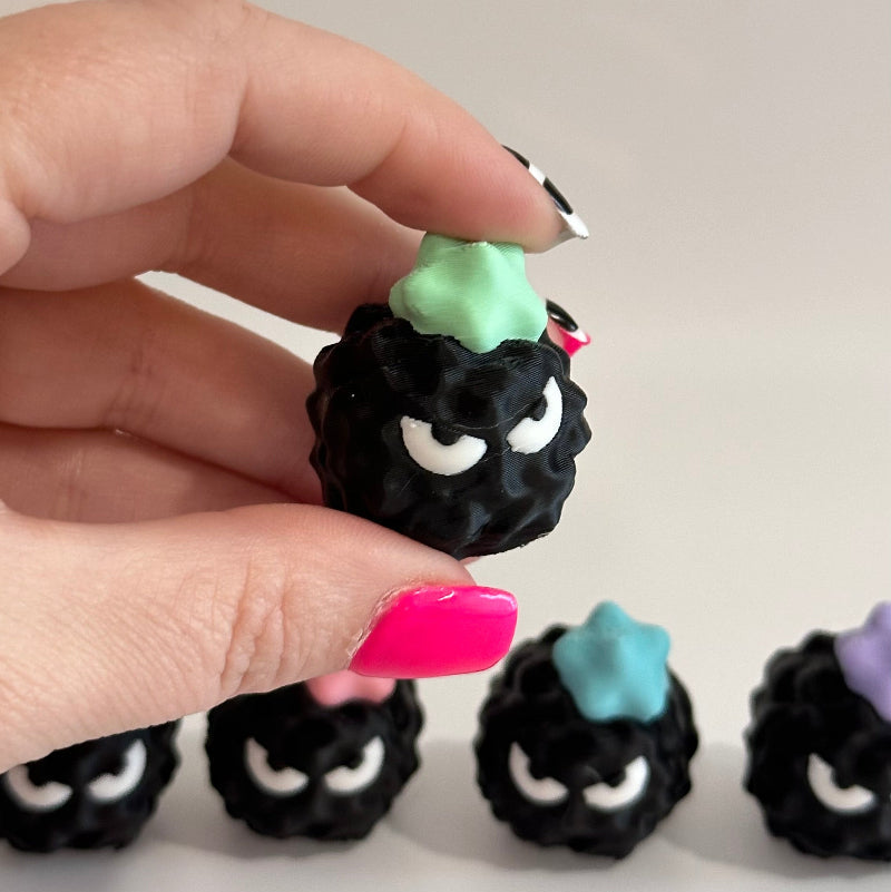 Mini Angry Emoji Soot Sprite 3D Printed Figurine Collectible