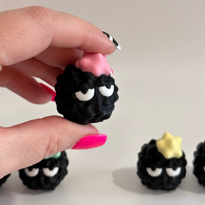 Mini Bored Emoji Soot Sprite 3D Printed Figurine Collectible