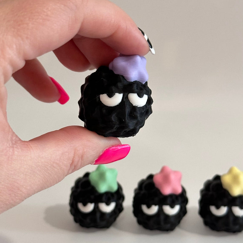Mini Bored Emoji Soot Sprite 3D Printed Figurine Collectible