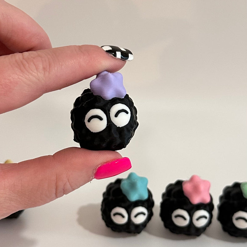 Mini Calm Emoji Soot Sprite 3D Printed Figurine Collectible