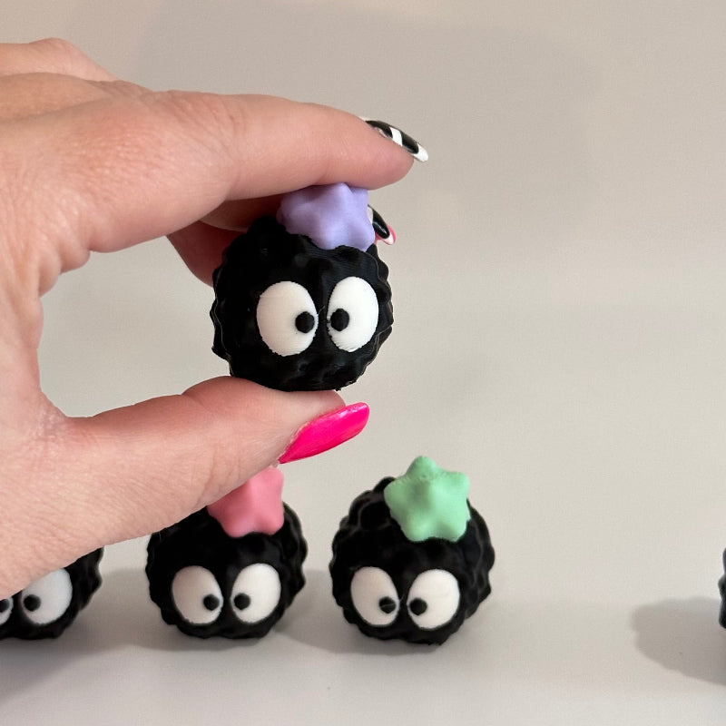 Mini Confused Emoji Soot Sprite 3D Printed Figurine Collectible