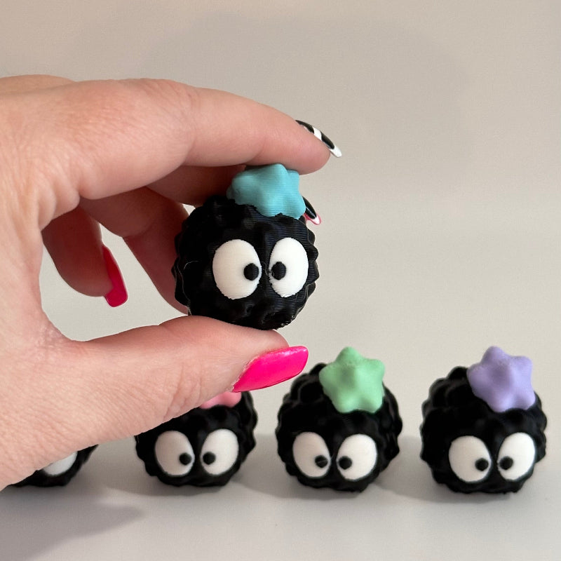 Mini Confused Emoji Soot Sprite 3D Printed Figurine Collectible