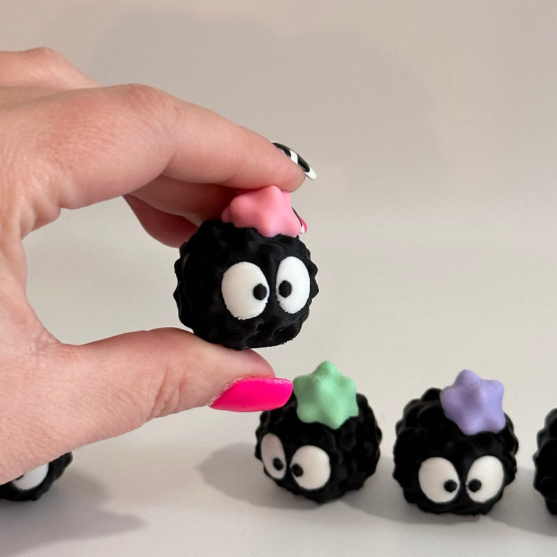 Mini Confused Emoji Soot Sprite 3D Printed Figurine Collectible