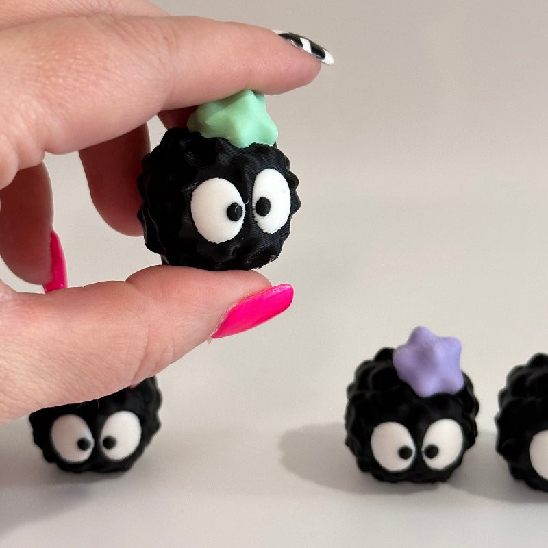 Mini Confused Emoji Soot Sprite 3D Printed Figurine Collectible