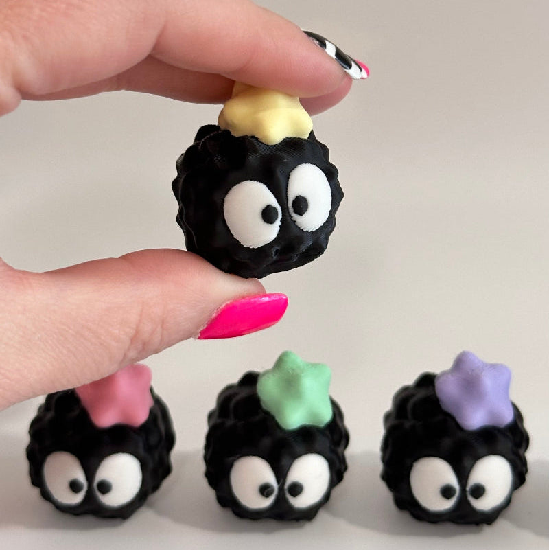 Mini Confused Emoji Soot Sprite 3D Printed Figurine Collectible