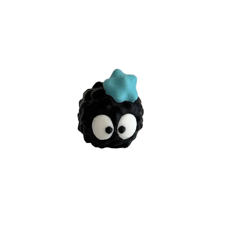 Mini Confused Emoji Soot Sprite 3D Printed Figurine Collectible