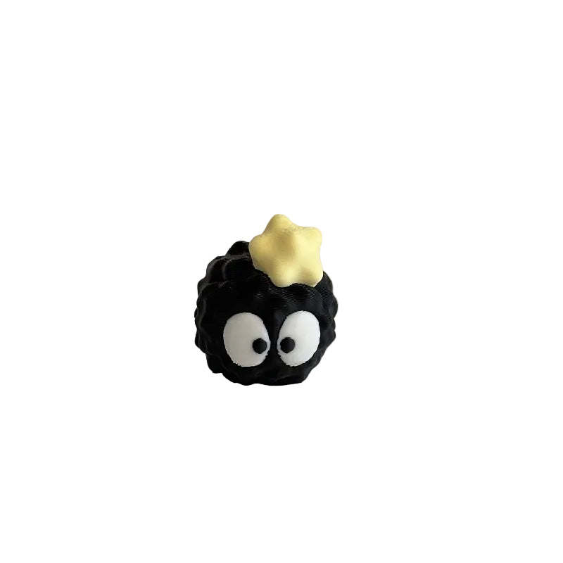 Mini Confused Emoji Soot Sprite 3D Printed Figurine Collectible