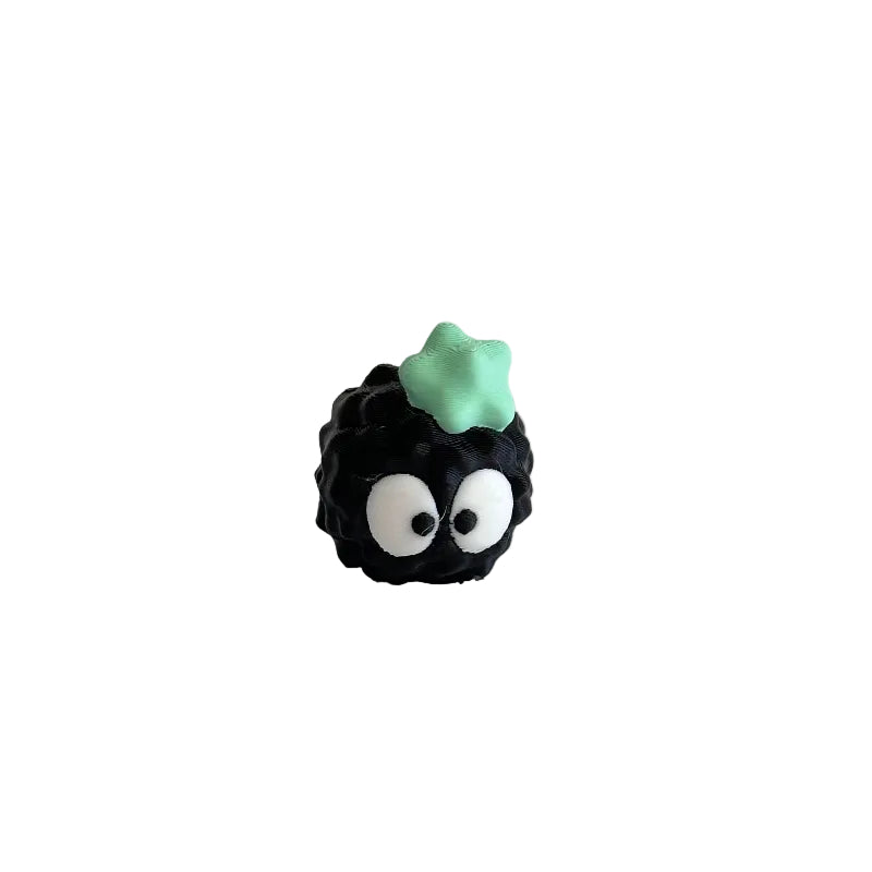 Mini Confused Emoji Soot Sprite 3D Printed Figurine Collectible