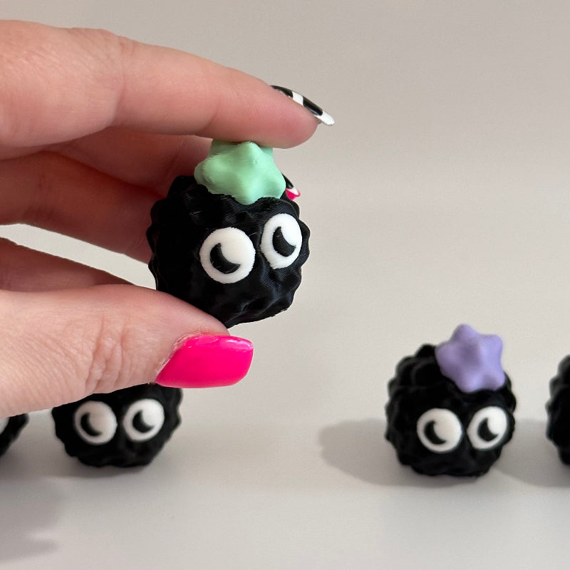Mini Dreamy Eyed Emoji Soot Sprite 3D Printed Figurine Collectible