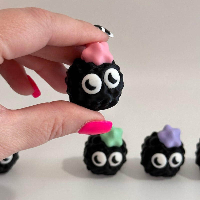 Mini Dreamy Eyed Emoji Soot Sprite 3D Printed Figurine Collectible