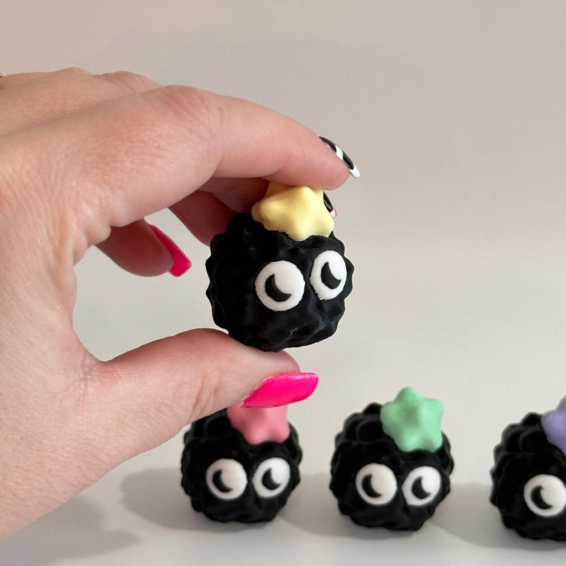Mini Dreamy Eyed Emoji Soot Sprite 3D Printed Figurine Collectible