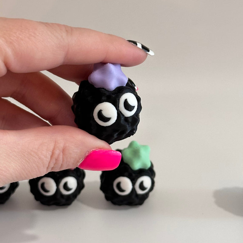 Mini Dreamy Eyed Emoji Soot Sprite 3D Printed Figurine Collectible