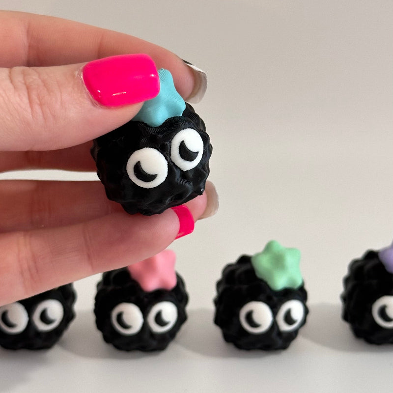 Mini Dreamy Eyed Emoji Soot Sprite 3D Printed Figurine Collectible