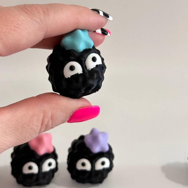 Mini Shy Emoji Soot Sprite 3D Printed Figurine Collectible