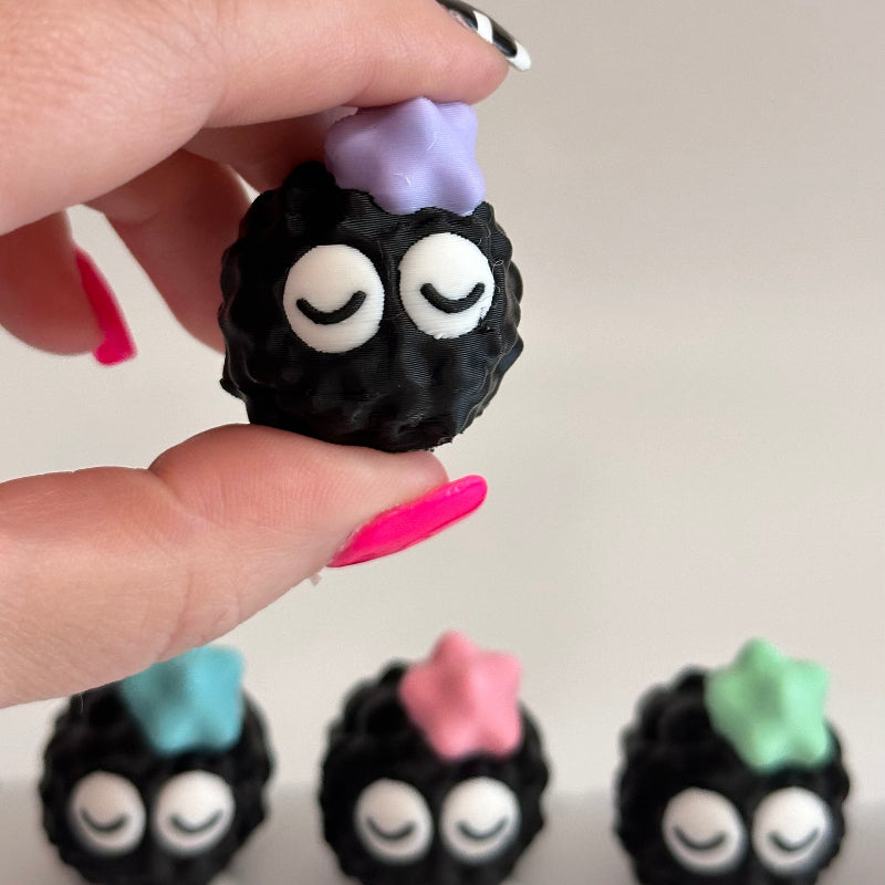 Mini Sleepy Emoji Soot Sprite 3D Printed Figurine Collectible