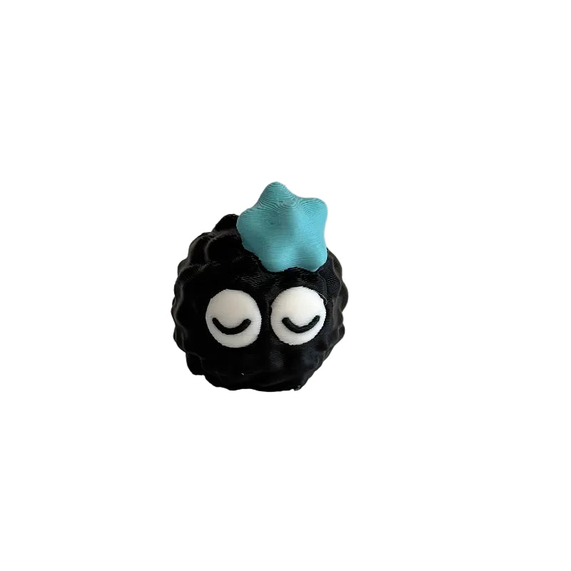 Mini Sleepy Emoji Soot Sprite 3D Printed Figurine Collectible