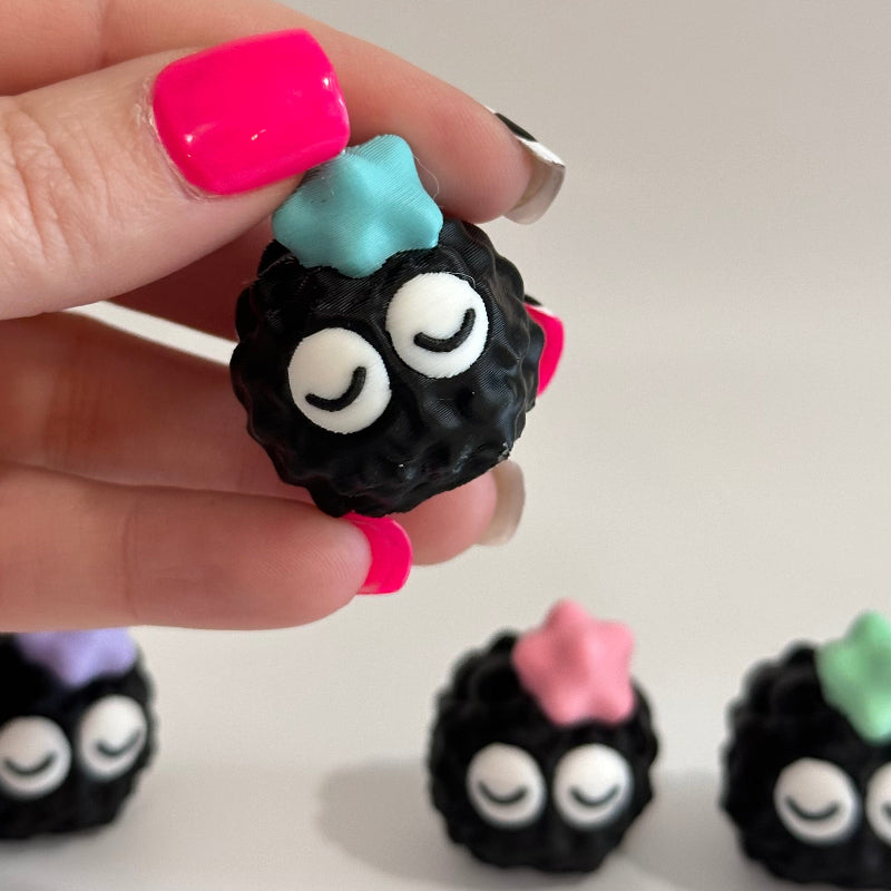 Mini Sleepy Emoji Soot Sprite 3D Printed Figurine Collectible
