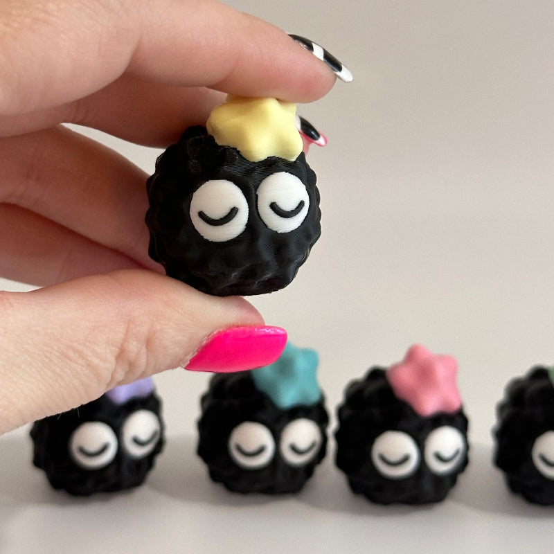 Mini Sleepy Emoji Soot Sprite 3D Printed Figurine Collectible