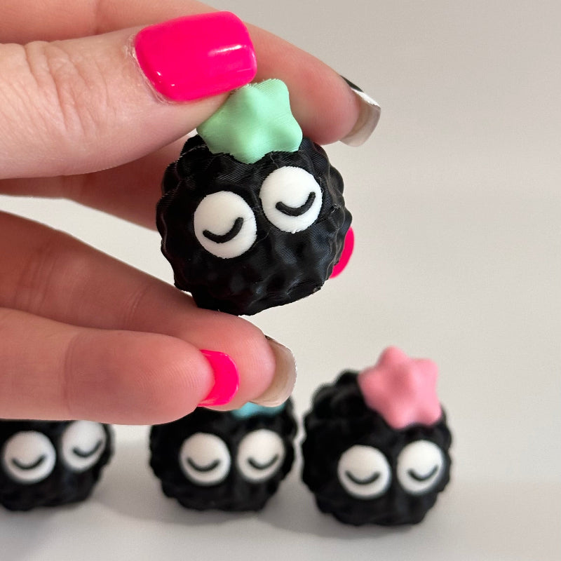 Mini Sleepy Emoji Soot Sprite 3D Printed Figurine Collectible