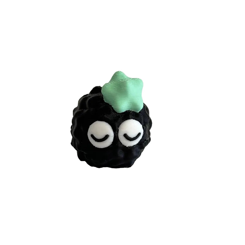 Mini Sleepy Emoji Soot Sprite 3D Printed Figurine Collectible