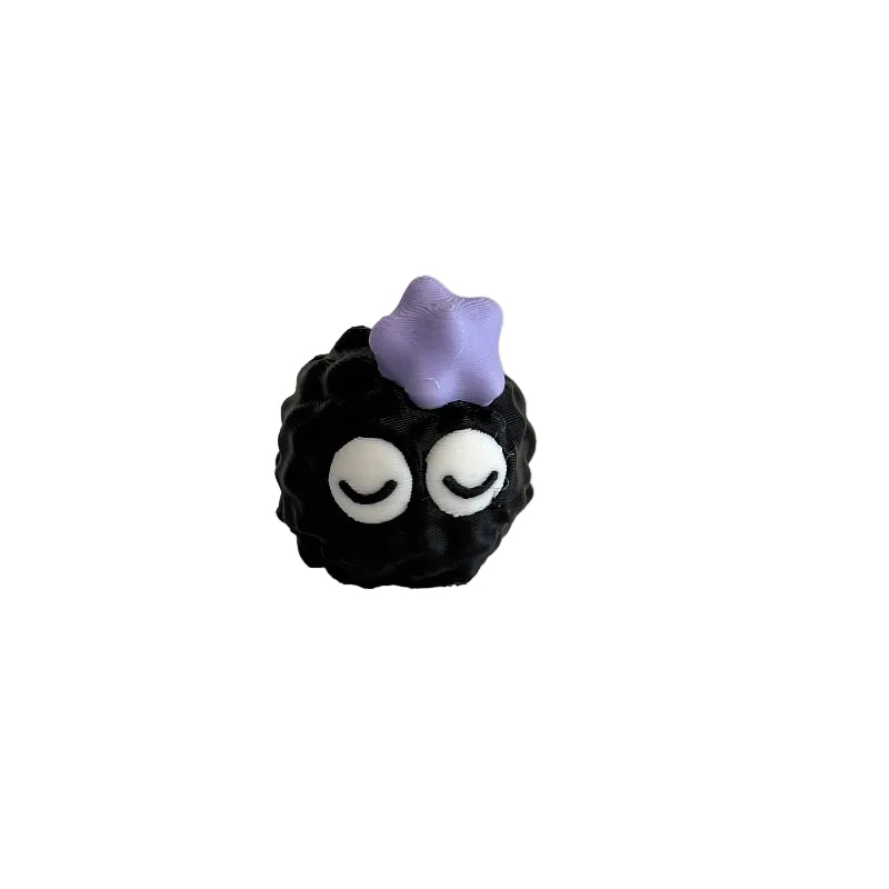 Mini Sleepy Emoji Soot Sprite 3D Printed Figurine Collectible