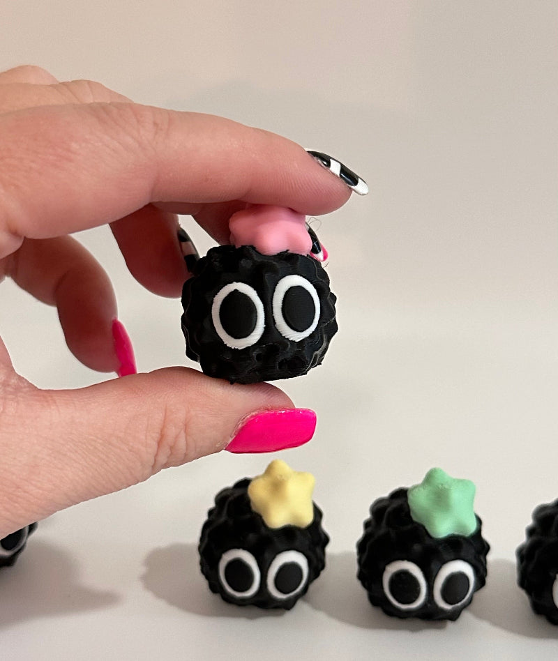 Mini Surprised Emoji Soot Sprite 3D Printed Figurine Collectable