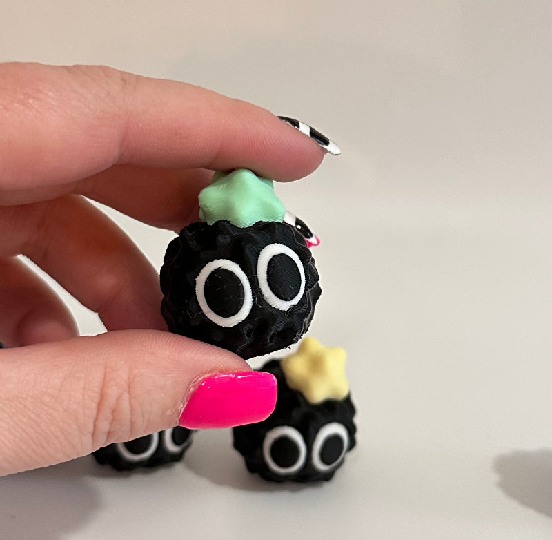 Mini Surprised Emoji Soot Sprite 3D Printed Figurine Collectable