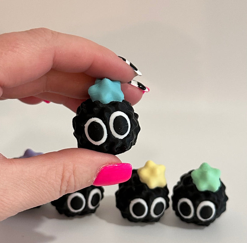 Mini Surprised Emoji Soot Sprite 3D Printed Figurine Collectable