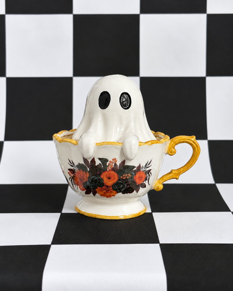 Miss Boo Ghost Teacup Figurine