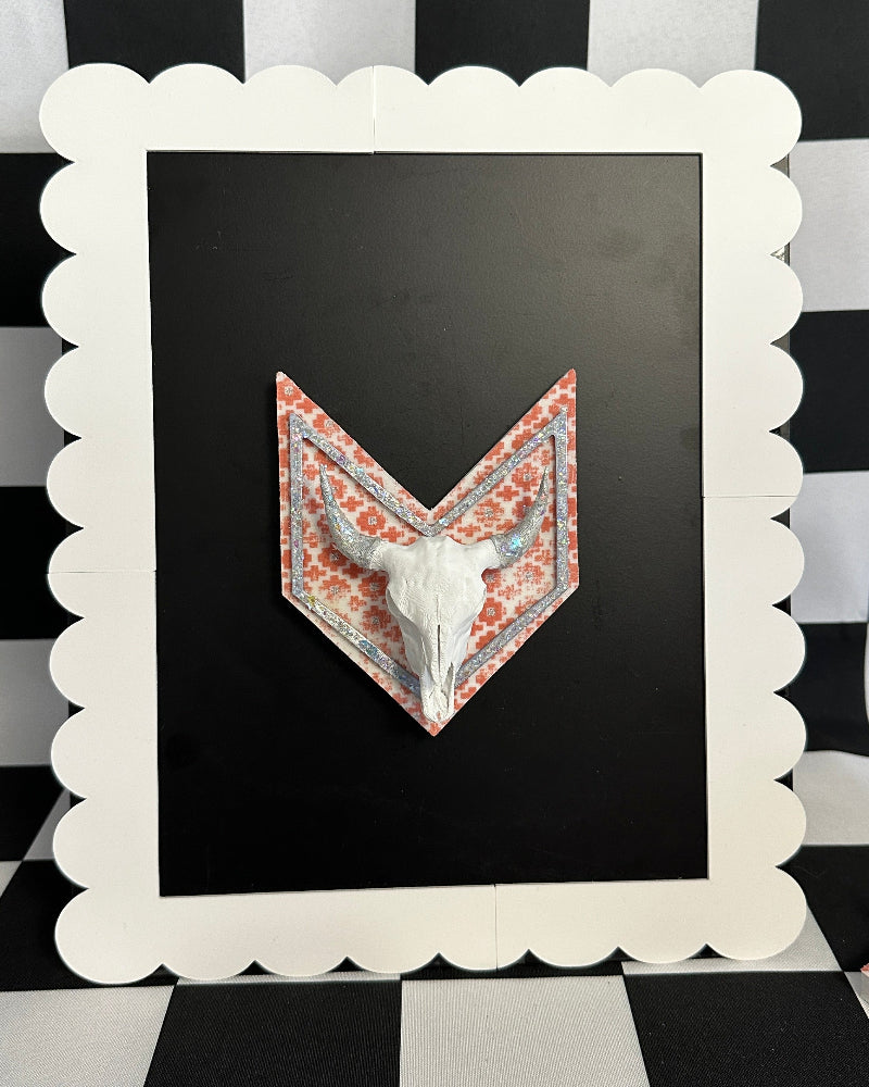 Steer Skull Tribal Magnet | Western Rustic Decor & Cowboy Wall Art