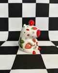 Strawberry Capybara Figurine | Whimsical Sculpture