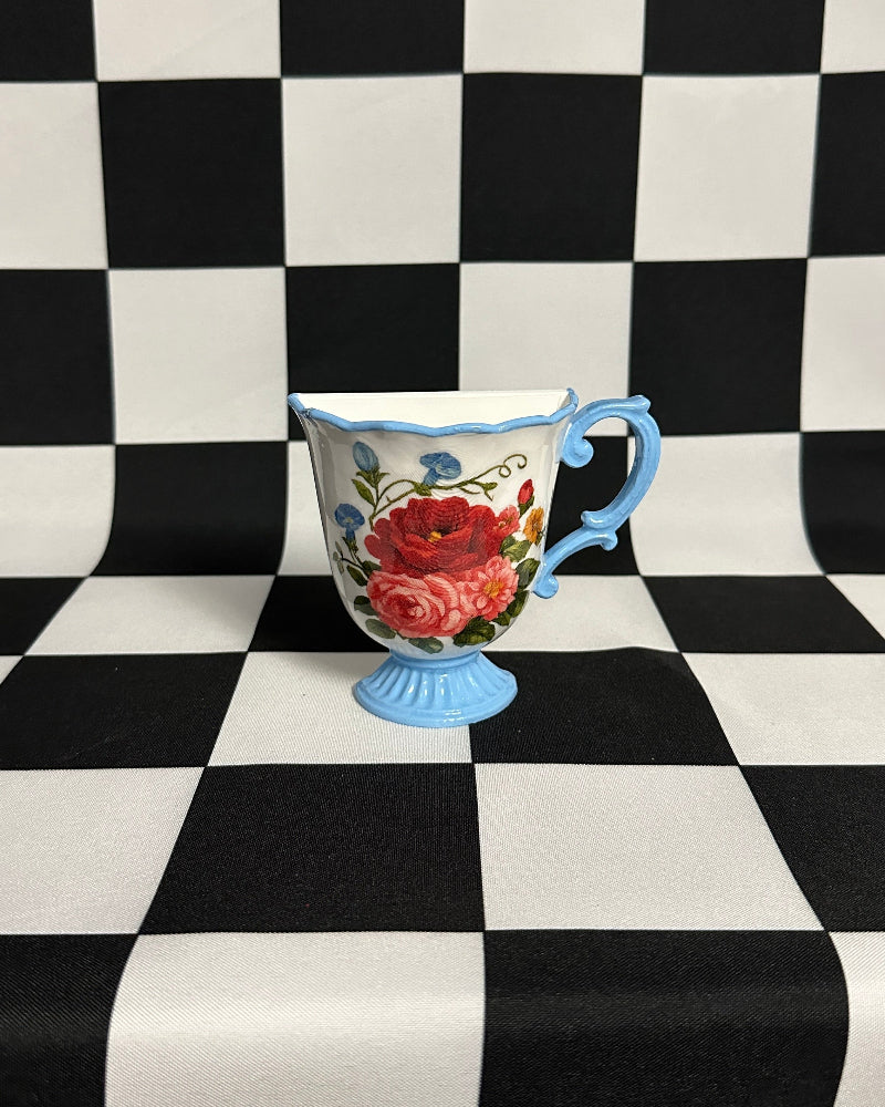 Sweet Rose Teacup Magnet & Pen Holder | Cottagecore Kitchen Decor