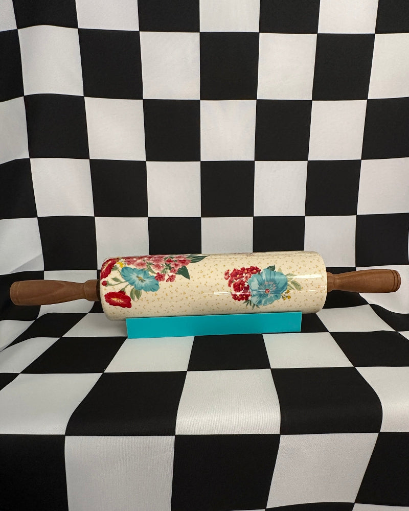 Teal Large Rolling Pin Holder Stand - Fits Pioneer Woman Rolling Pins