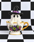 Witchy Boo Ghost Teacup Figurine