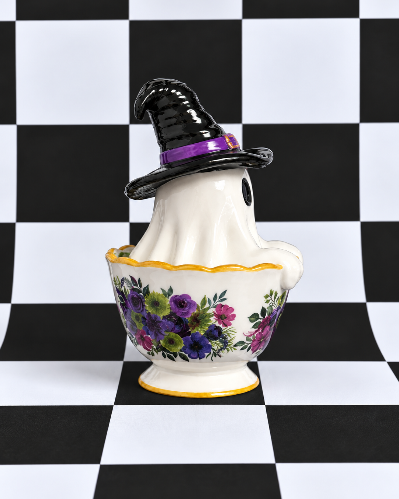 Witchy Boo Ghost Teacup Figurine