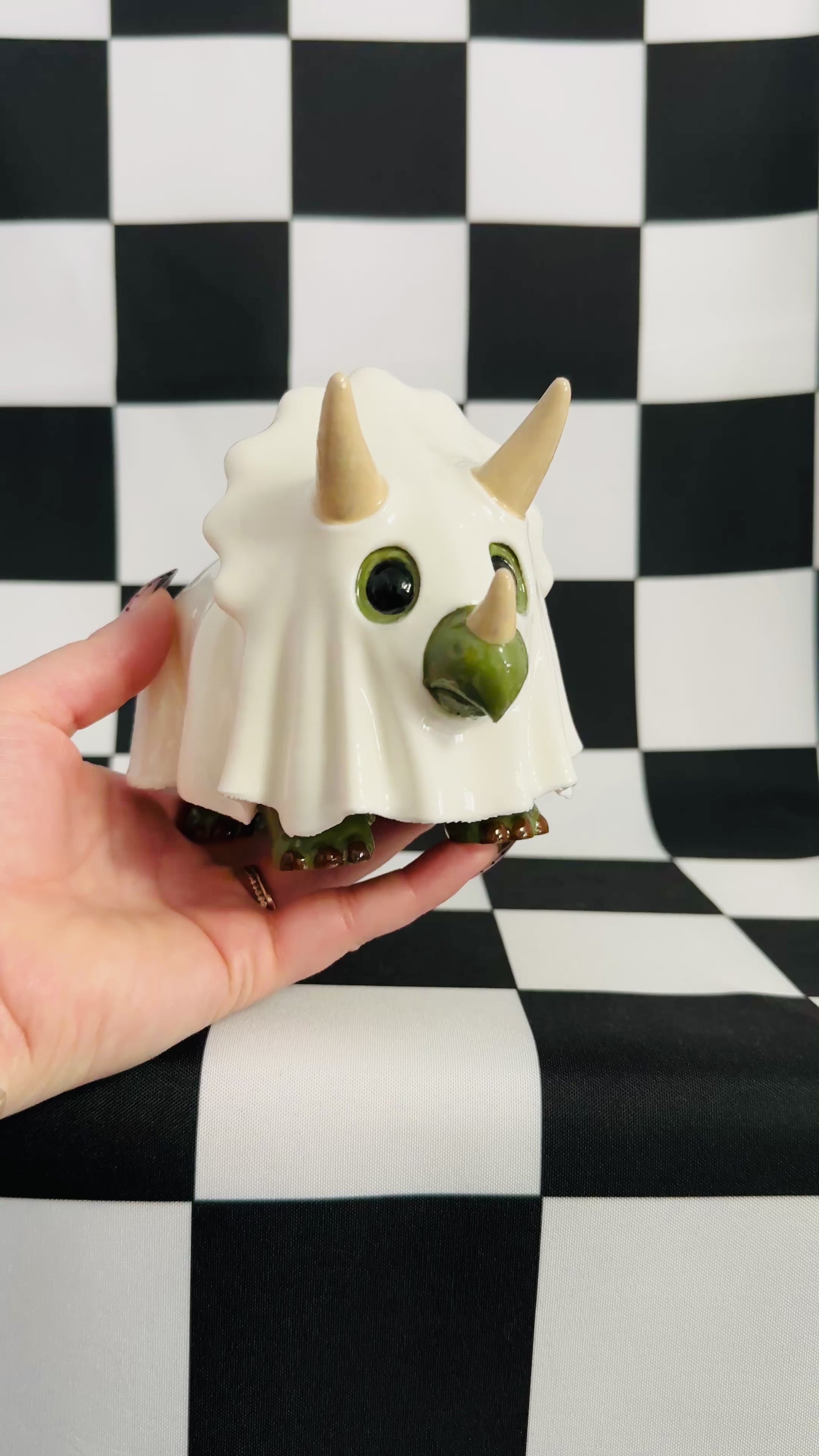 Triceraboo Triceratops Ghost Figurine