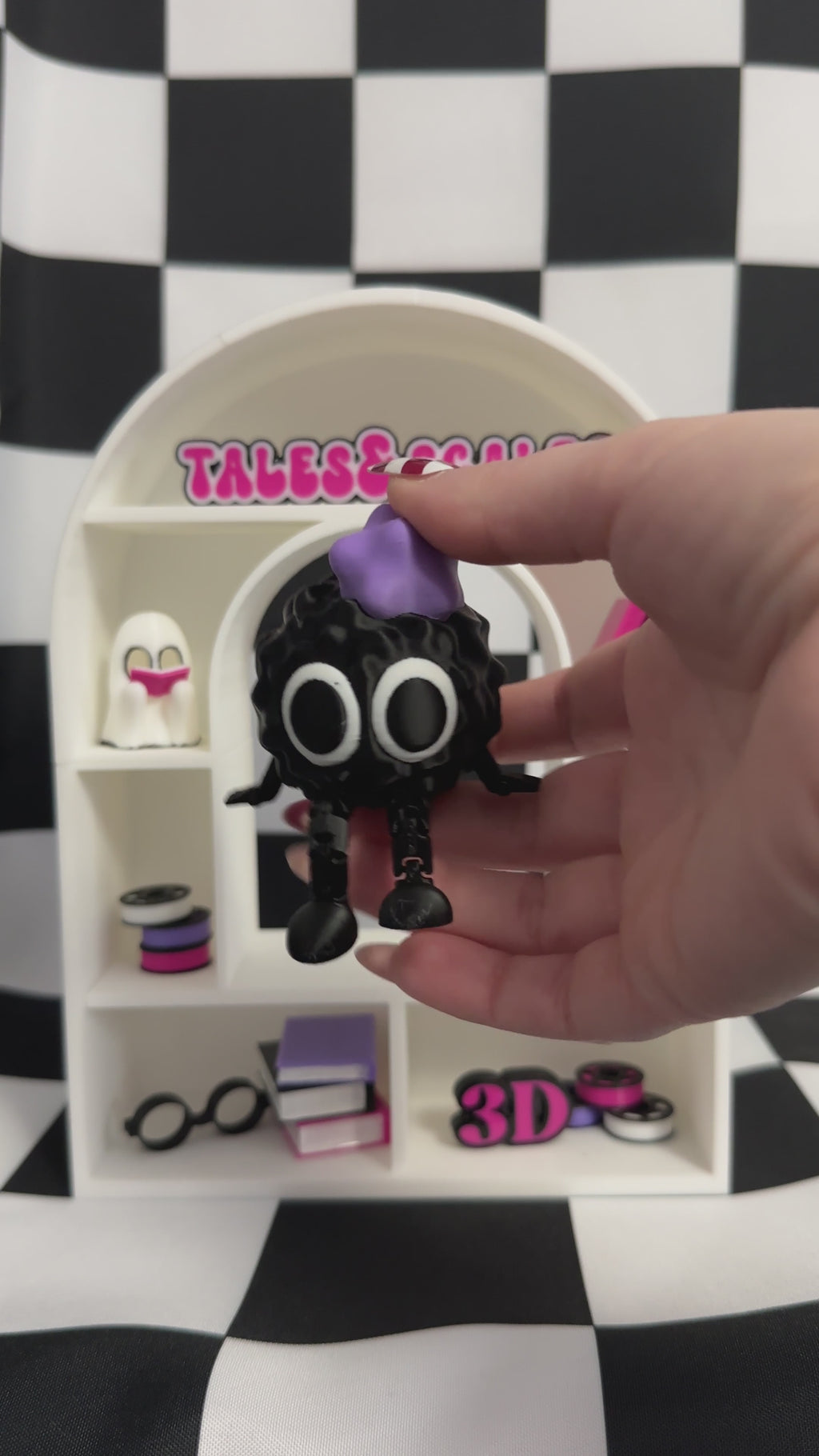 Emoji Surprised Soot Sprite 3D Printed Desk Buddy Fidget Figurine