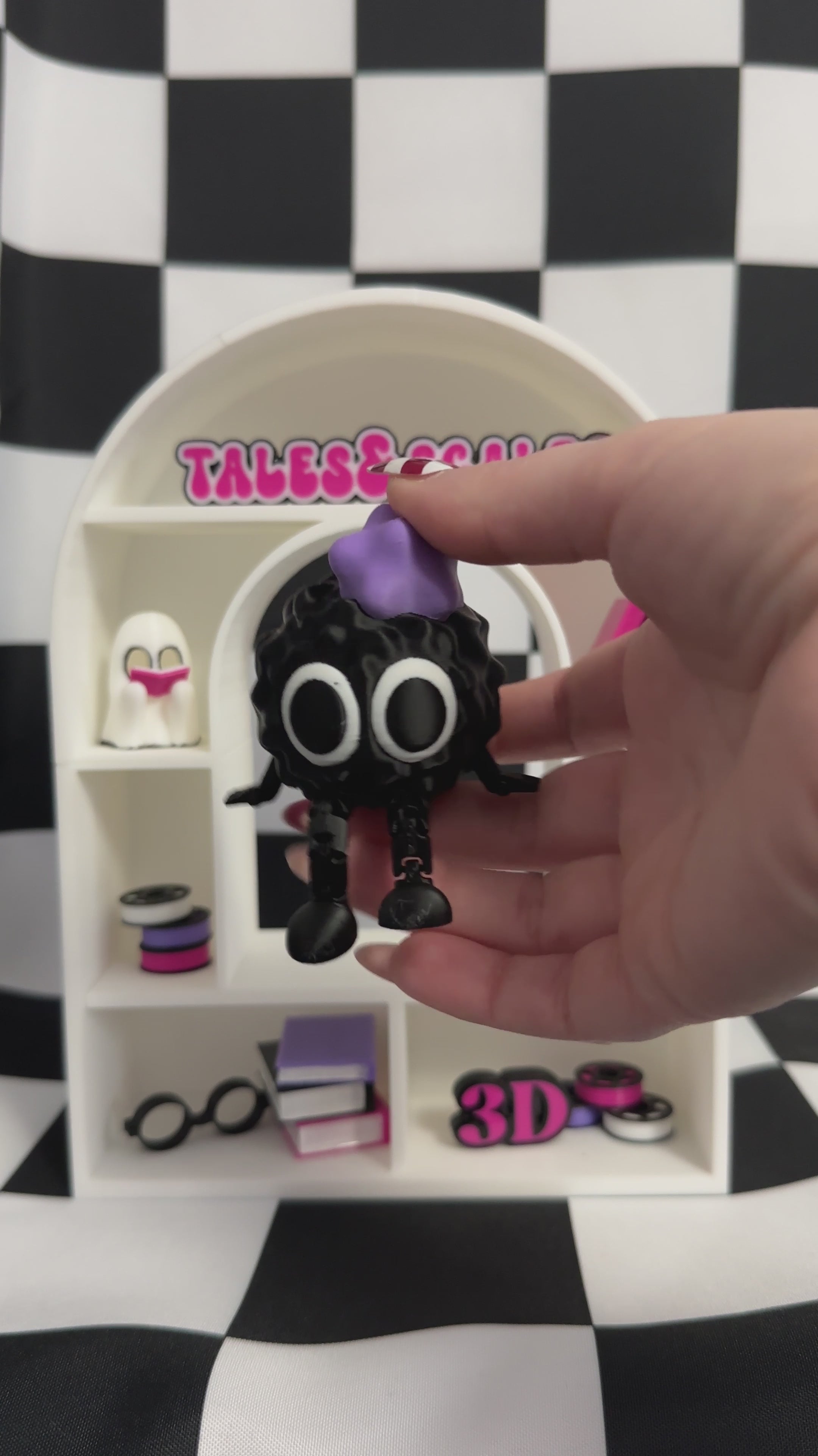 Emoji Surprised Soot Sprite 3D Printed Desk Buddy Fidget Figurine