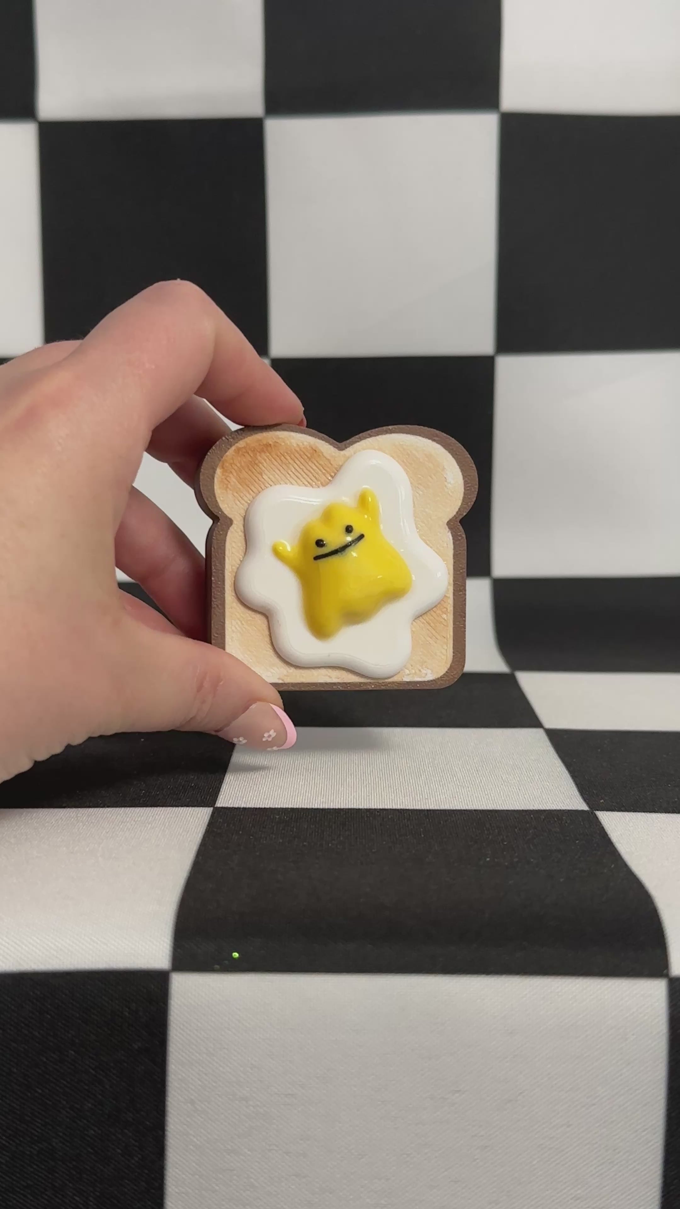 Egg and Toast Mimic Blob Figurine