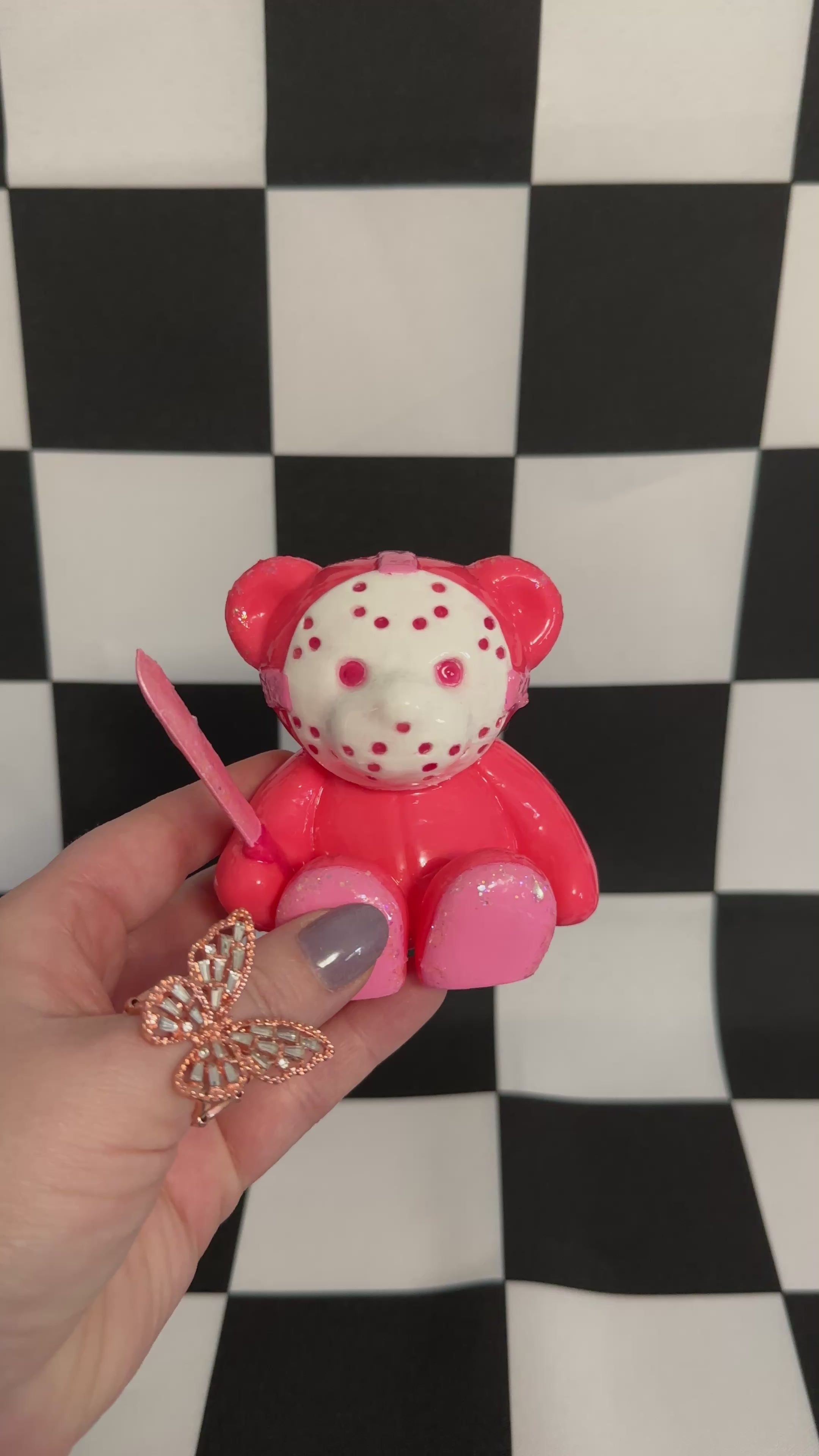 Michael Bear Valloween Horror Figurine Trinket