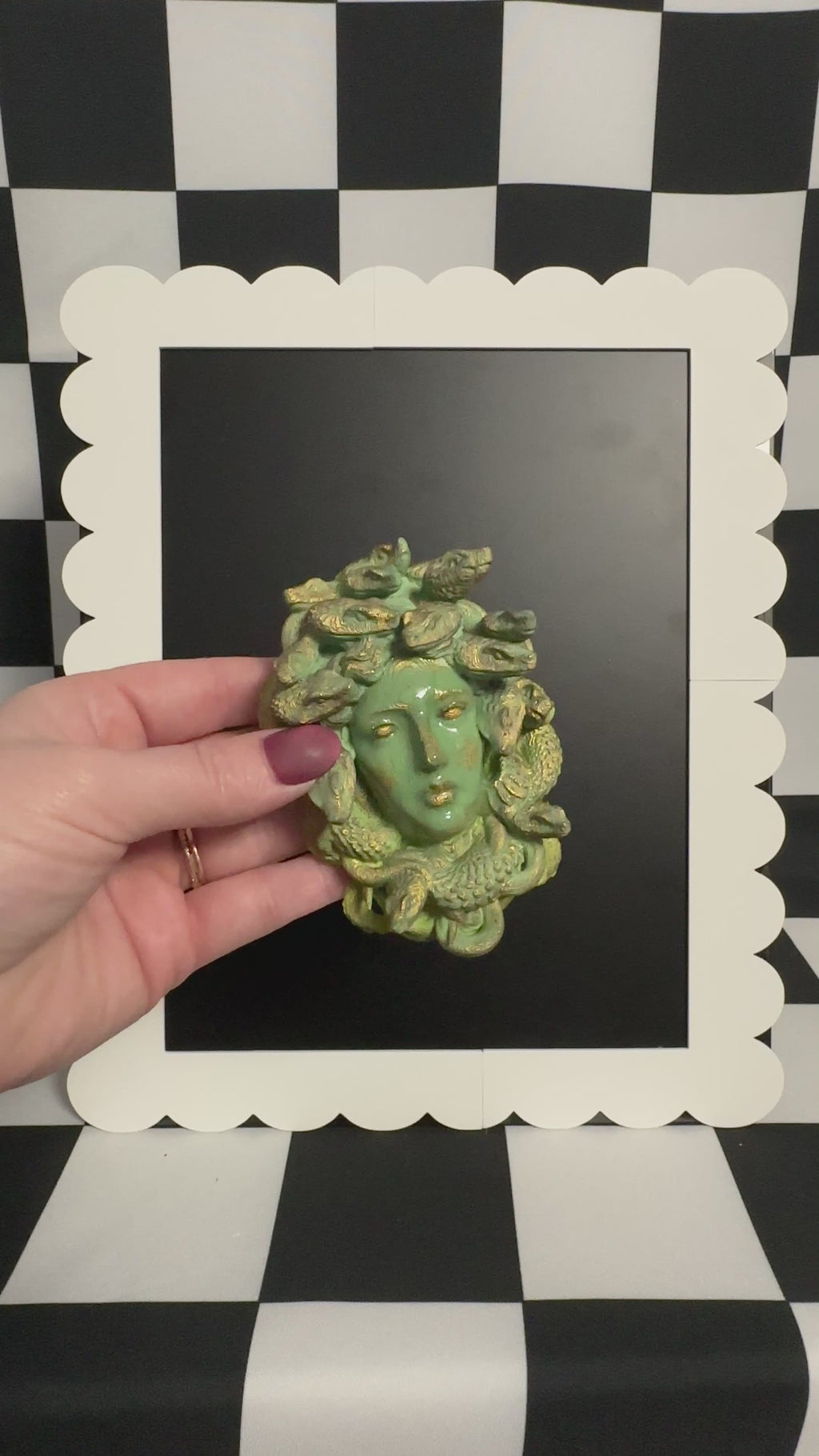 Medusa Magnet | Mythical Creature Mini Sculpture & Gothic Curiosity Decor